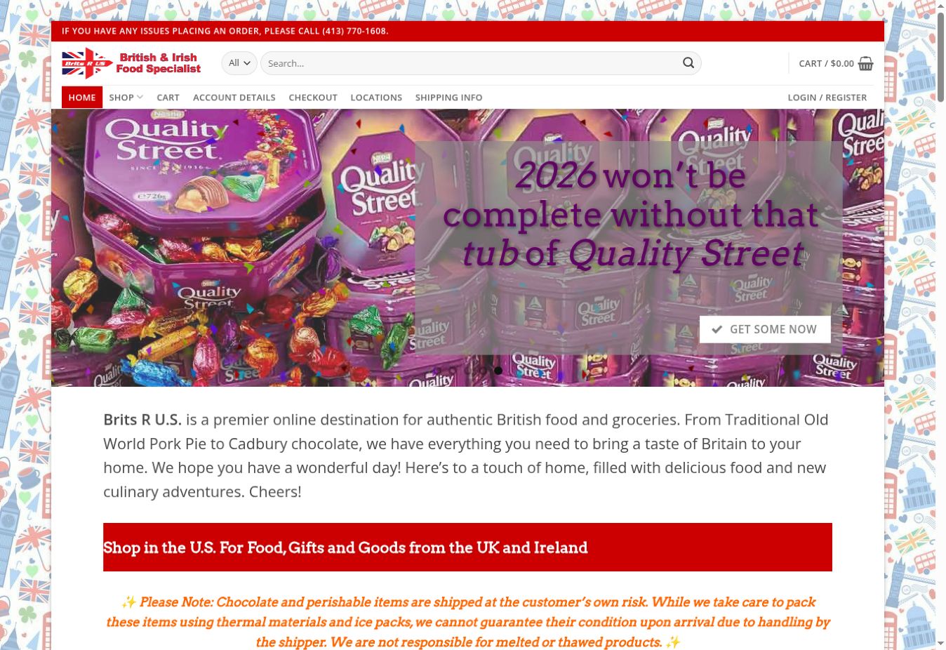 Brits R U.S. website screenshot